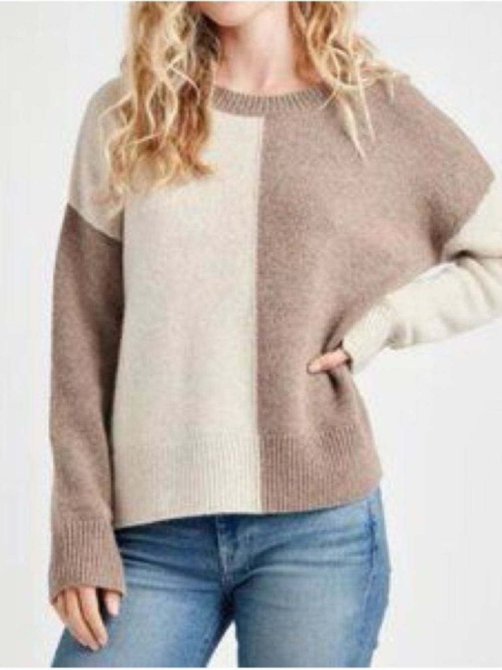 Splendid Amy Color Block Block/Cashblend Sweater